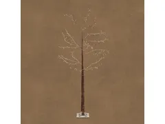 Kerstboom bruin led frost wit 180L met adapter hxd 150x50cm