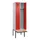 locker met bank,voor scheiding van kleding,HxBxD 2120x600x815mm,2vak