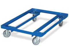 Onderwagen Euronormbakken Staal 800x600mm 240kg 2 Zwenk-/2 Bokwielen