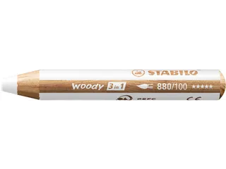 Kleurpotlood Stabilo Woody 880 3 In 1 Wit - 2