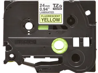 Brother TZe-C51 labeltape zwart op fluorescerend geel – breedte 24 m - 1
