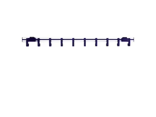 Pro-line Wandgarderobe 10 Haken zwart grijs - 2