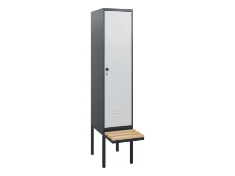 locker met bank,HxBxD 1950x400x815mm,1vak,vak B 400mm,draaigrendel