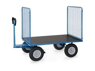 Handtrekwagen 6445P 750kg 1535x895mm draadgaas polyurethaan wielen - 3