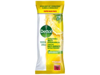 Reinigingsdoekjes Dettol antibacterieel Citrus 110 stuks - 1