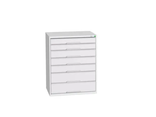 ladekast HxBxD 1000x800x550mm 7laden romp RAL7035 front RAL7035