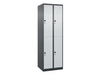 dubbeldekse locker,HxBxD 1850x600x500mm,2x2vak.,vak B 300mm - 1