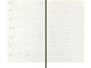 Agenda 2027 Moleskine 12M Weekly 7dag/1pagina large sc myrtle green - 4