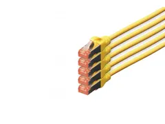 CAT 6 S-FTP patchkabel Cu LSZH AWG 27/7 Lengte 10m 5 stuks Geel