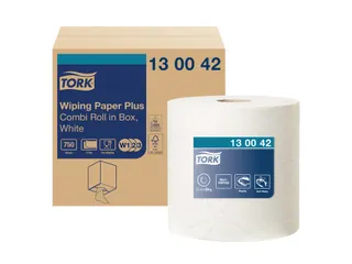 Tork 130042 W1,W2,W3 Plus Poetspapier Premium 2-laags Wit 255m - 8