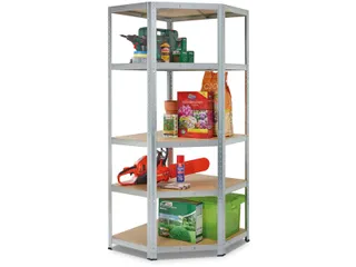 Rek Strong Hoek 176x75x40x50cm 5 Legborden Gegalvaniseerd - 2