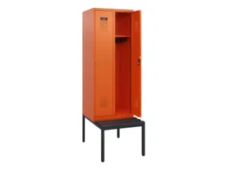 locker met bank,HxBxD 1950x600x815mm,2vak,vak B 300mm,cilinderslot