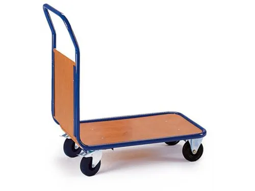 kopwandwagen,draagverm. 250kg,laadvl. LxB 800x500mm,houtplaat,1wand