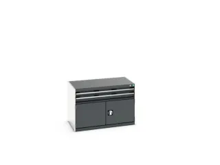 ladekast HxBxD 700x1050x650mm 2laden RAL7035 front RAL7016 - 8