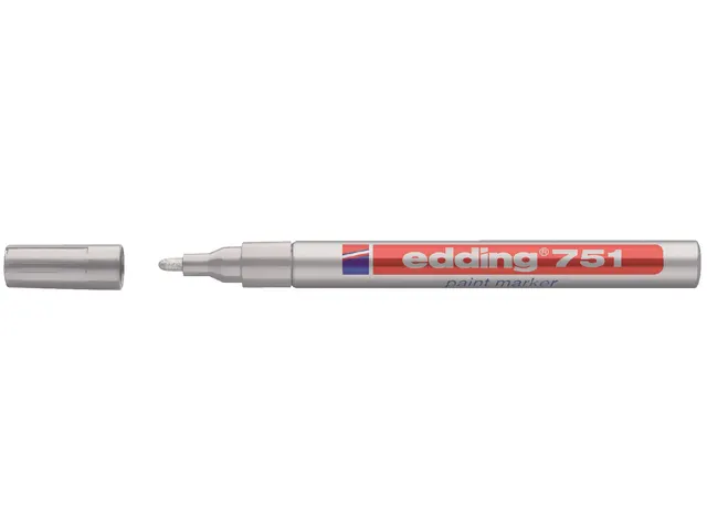 Viltstift edding 751 lakmarker rond zilver 1-2mm blister