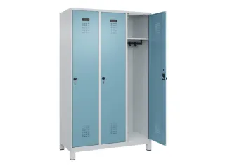 locker,HxBxD 1950x1200x500mm,3vak,vak B 400mm,draaigrendel,voeten - 2