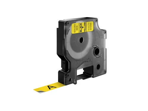 Labeltape Dymo 45018 D1 S0720580 12mmx7m zwart op geel