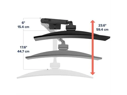 HX Bureau Monitorarm Mat Zwart