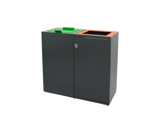 Unité modulaire pour tri sélectif avec porte et support de Sac 85 li