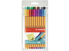 fineliner Point 88 0.4mm etui van 20 stuks in assorti kleuren