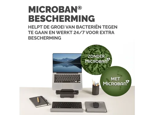 Polssteun Fellowes Breyta compact grijs 6x32cm