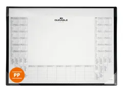 Schrijfonderlegger 600x430mm kalender PP zwart