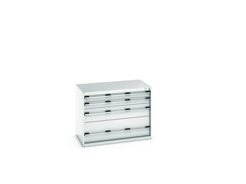 ladekast 800x1050x650mm 4laden zware lasten RAL7035 front RAL7035