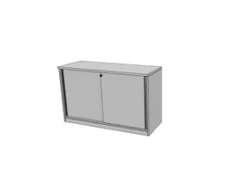 schuifdeurkast,HxBxD 720x1200x445mm,MP-lichtgrijs