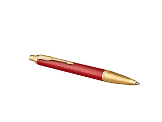 Balpen Parker IM Premium Red Lacquer GT Medium Blauwe inkt - 3