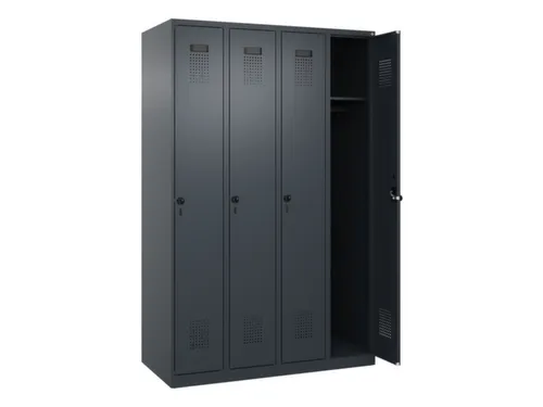 locker,HxBxD 1850x1200x500mm,4vak,vak B 300mm,draaigrendel