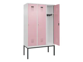 locker,HxBxD 2120x1200x500mm,3vak,vak B 400mm,cil.-slot,voetonderstel - 1
