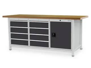 werkbank met opbergruimte,HxBxD 859x2000x750mm,multiplexblad - 1