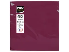 Servet Pronappe 1/4 vouw 2-laags 380x380mm 40 vel bordeauxrood