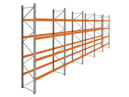 palletstelling,basis+4xaanbouw,HxBxD 4620x14100x1100mm,vakl. 3000kg