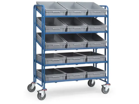 Eurobakken wagen 1399 - met 15 bakken 1399