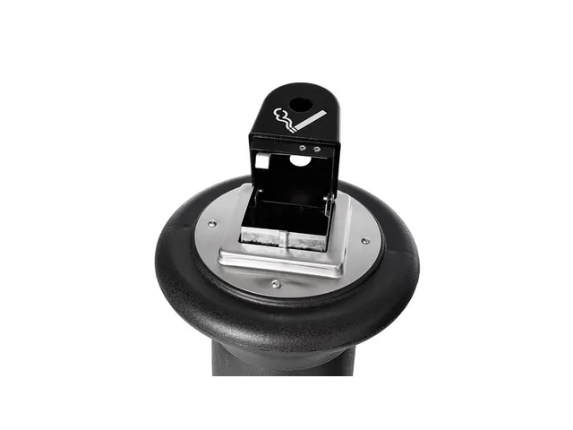 Asbak staand Rubbermaid peukenzuil tuscan zwart