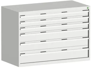 ladekast HxBxD 900x1300x750mm 6laden romp RAL7035 front RAL7035 - 1
