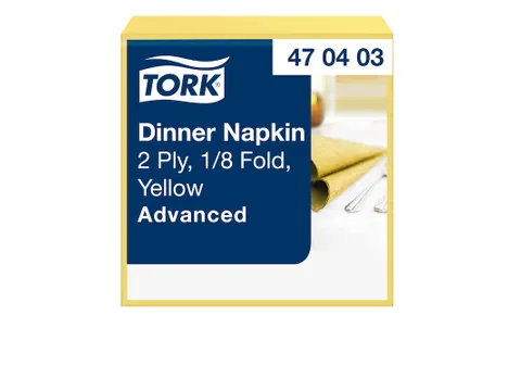 Tork 470403 Dinnerservet Advanced Geel 39x39cm