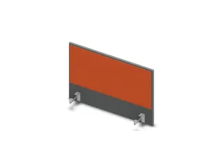 opzetpaneel bureau aanbouw zijkant MS-donkergrijs BN3012-oranje 800mm - 1