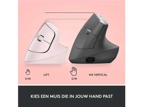 Logitech Lift Muis 6Knoppen Draadloos Rechtshandig Roze