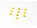Aimants Mémo 10mm Rond Jaune 10 pièces