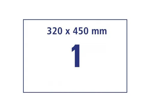 Antimicrobiële etiketten afneembaar transparant 450x320mm