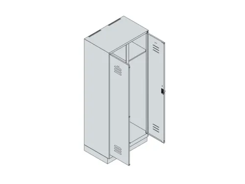 locker voor scheiding van kleding,HxBxD 1950x800x500mm,2vak