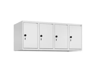 opzetkast,v. locker,4vak.,vak B 300mm,HxBxD 500x1200x500mm,vleugeldeur - 1
