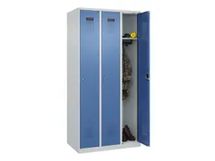 locker,HxBxD 1850x900x500mm,3vak,vak B 300mm,cil.-slot,staand op vloer
