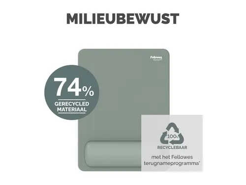 Muismat met polssteun Fellowes Breyta XL saliegroen 21x28cm