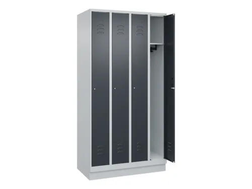 locker,HxBxD 1950x1000x500mm,4vak,vak B 250mm,cil.-slot,sokkel