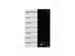 Glasmagneetbord Naga 40x60cm weekplanner Frans zwart/wit