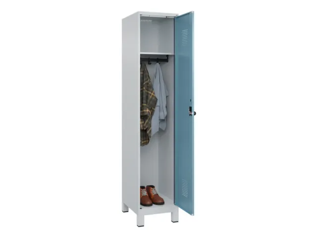 locker,HxBxD 1950x400x500mm,1vak,vak B 400mm,draaigrendel,voeten