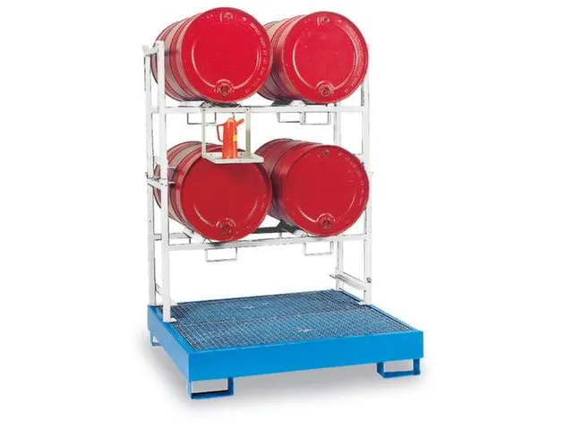 Complete Aanbieding Stapelframes 2X 2X200L Vaste Opvangbak Verzinkt
